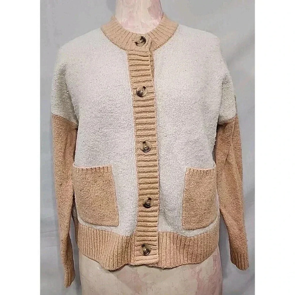 Madewell Retro Boxy Button Up Cardigan With Pockets - Picture 1 of 7